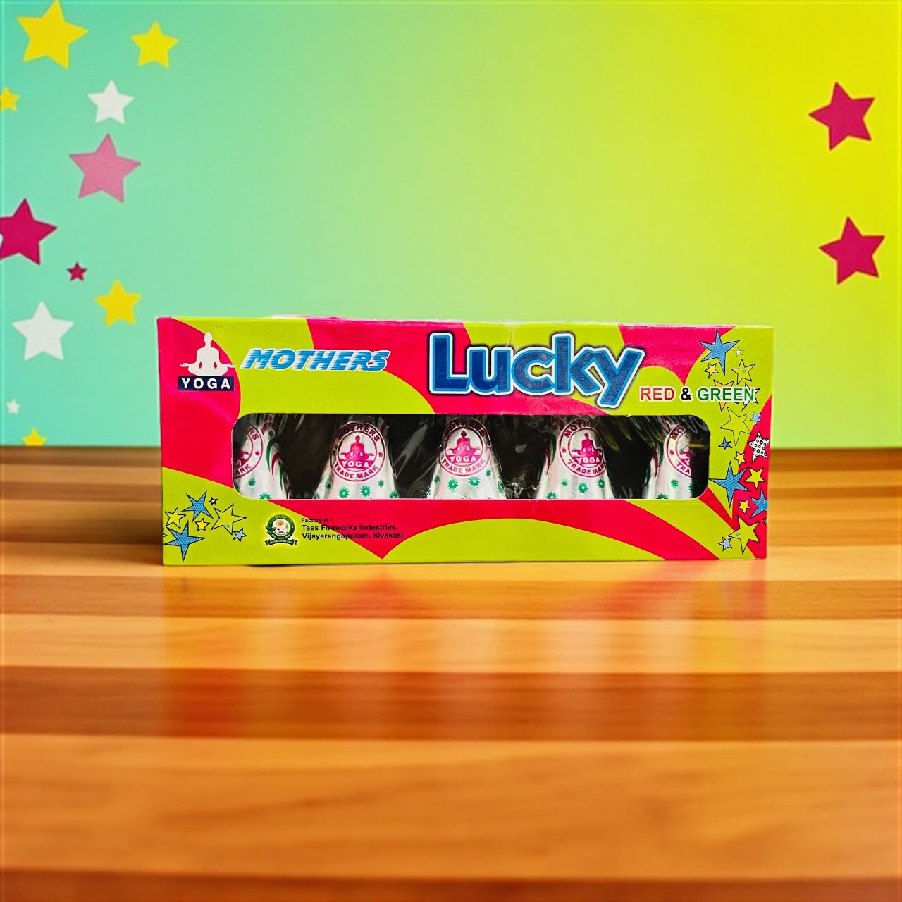 FLOWER POT LUCKY RED & GREEN ( 5PCS )